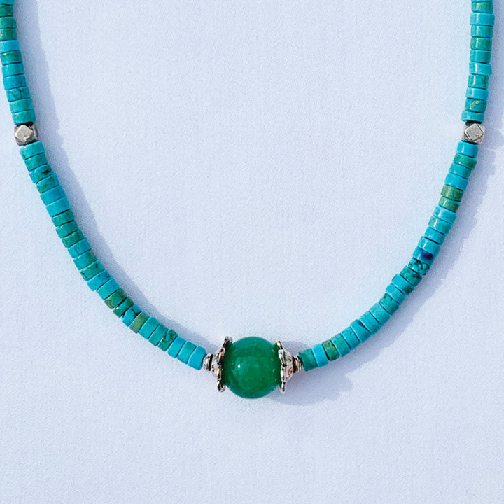 Green Jade Turquoise Necklace