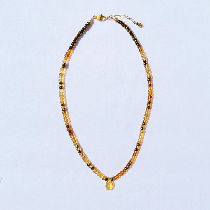 Yellow and Gold Citrine Necklace