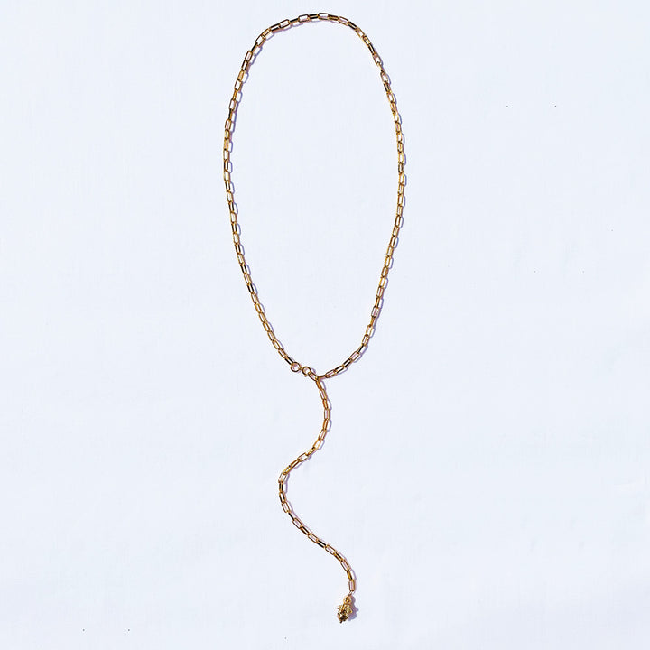 Gold Filled Adjustable Paper Clip Long Chain