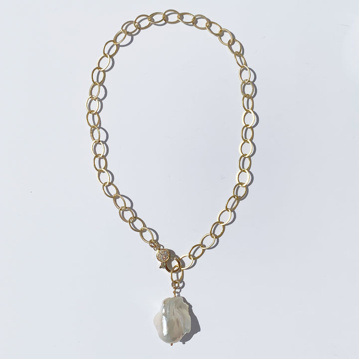 Baroque Pearl Gold Necklace