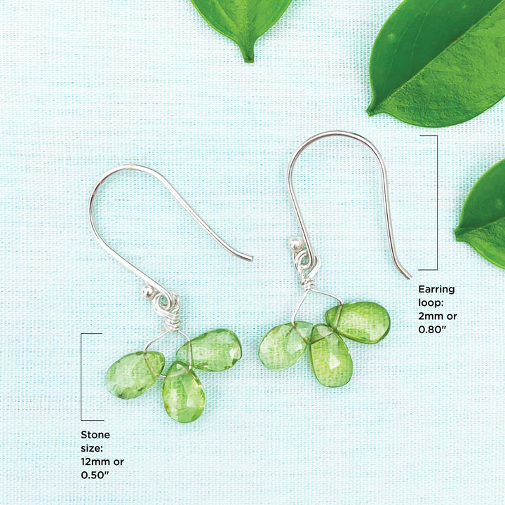 Green Peridot Earrings