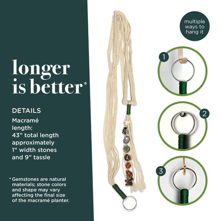 length of macrame plant hanger