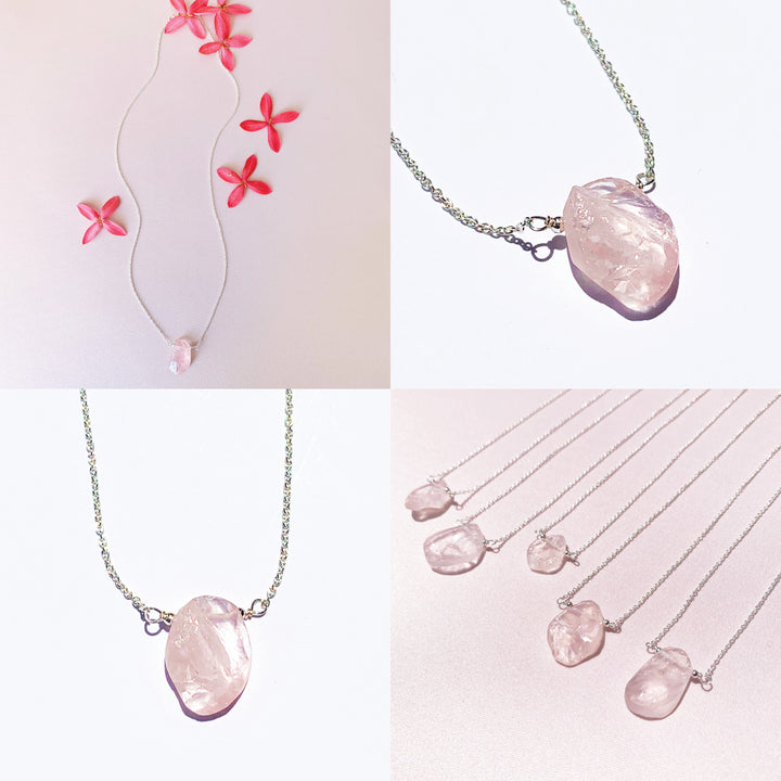 buy rose quartz necklace