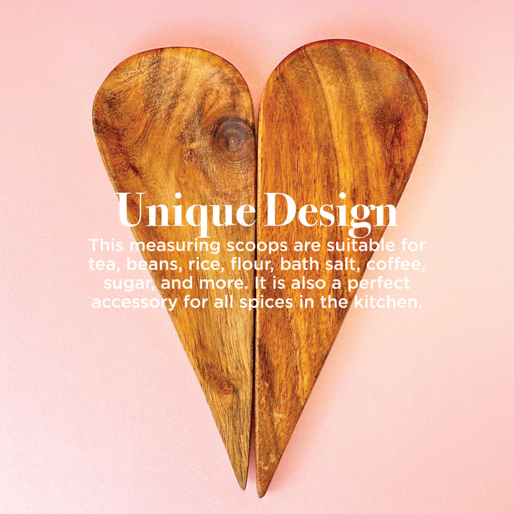 acacia wooden heart spoons