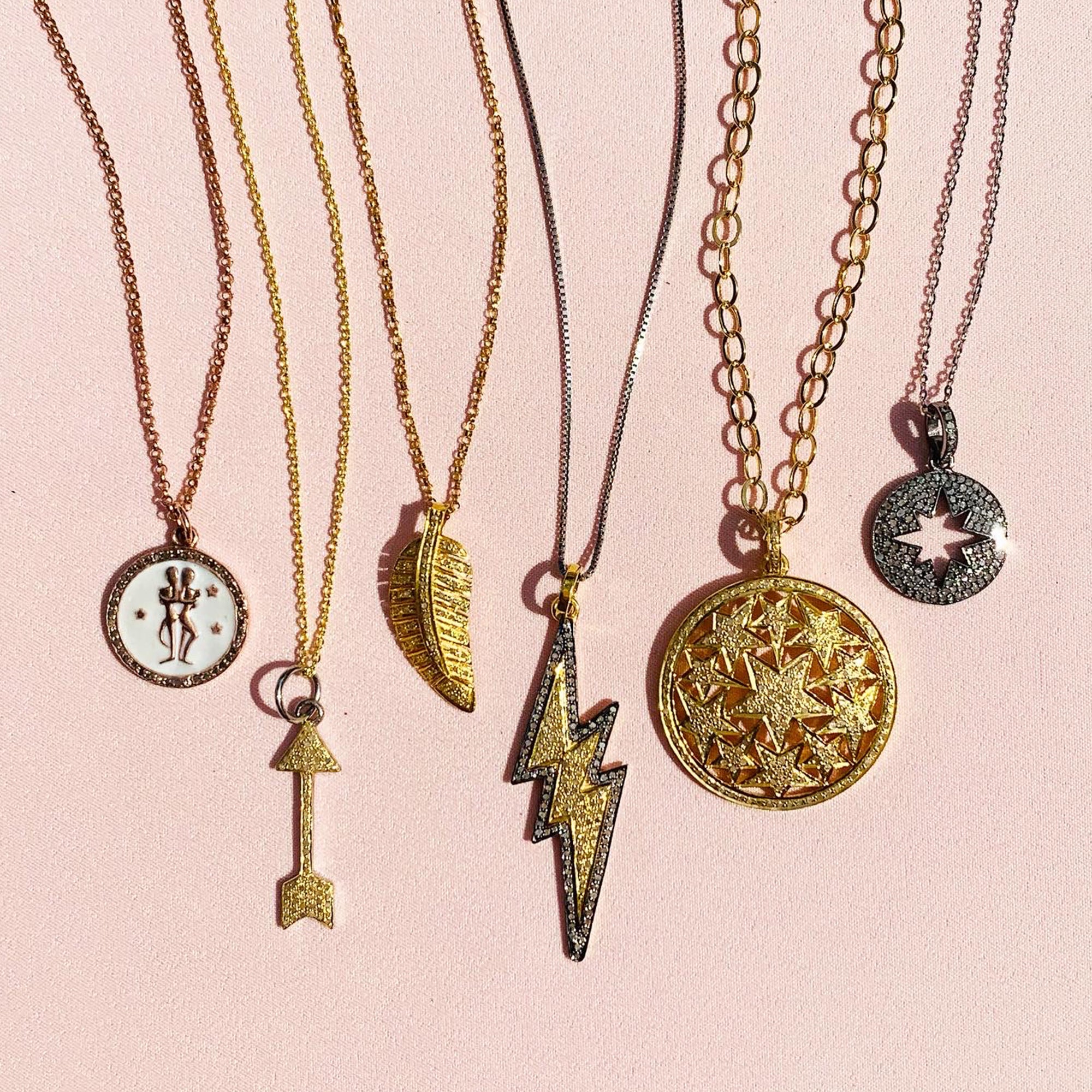 Charming Charms with Gold and Silver Chains