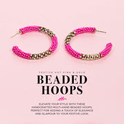 Pink and Gold Hoops