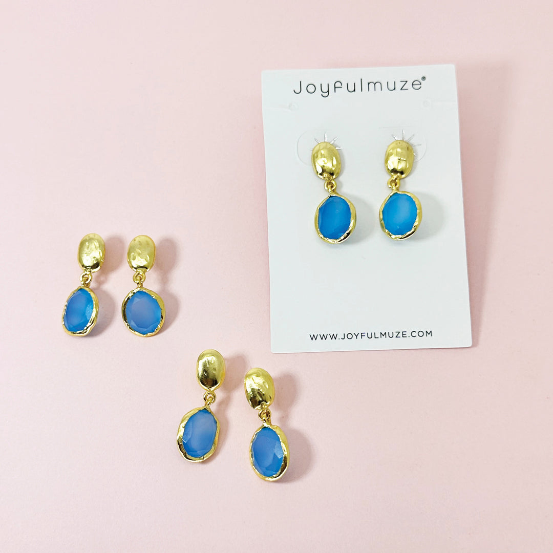 Blue Onyx Earrings