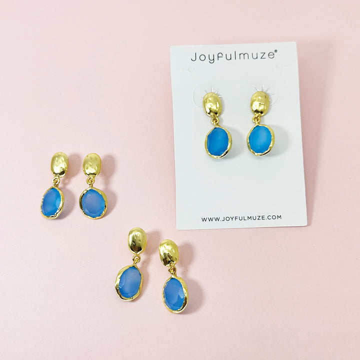 Blue Onyx Earrings