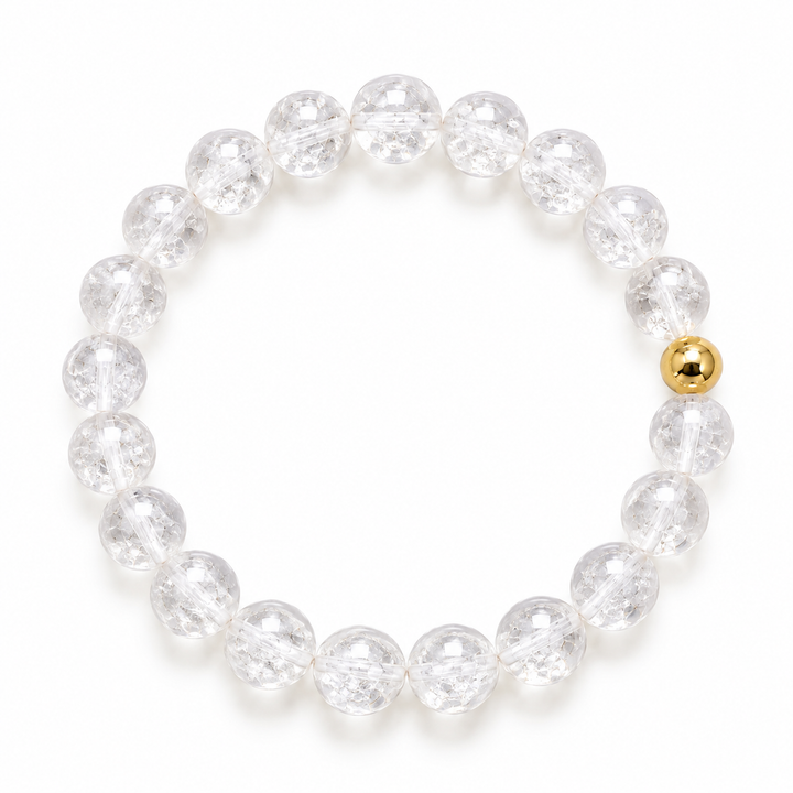 CRACKED CLEAR QUARTZ BRACELET