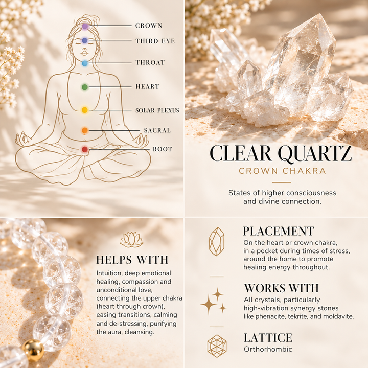 CRACKED CLEAR QUARTZ BRACELET