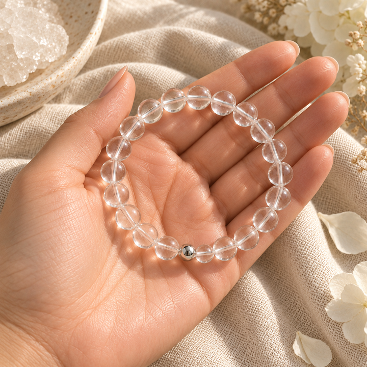 Clear Quartz Crystal Bracelet – 8mm