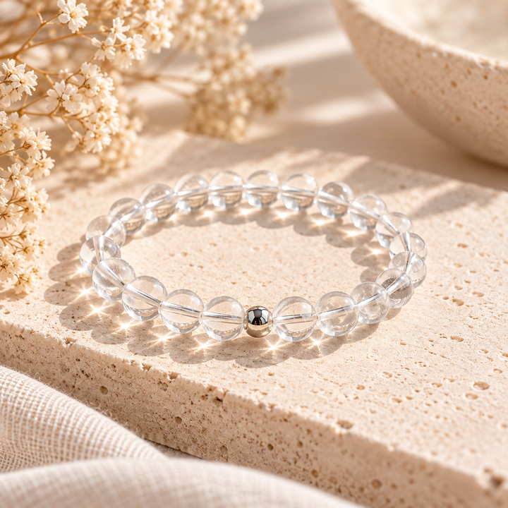 Clear Quartz Crystal Bracelet – 8mm