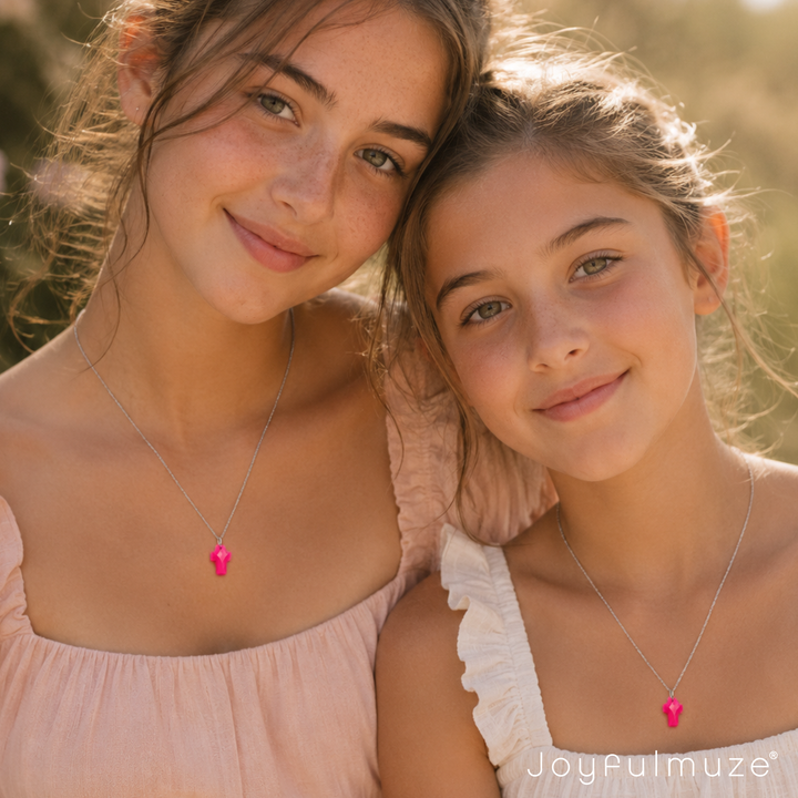 Hot Pink Cross Necklace