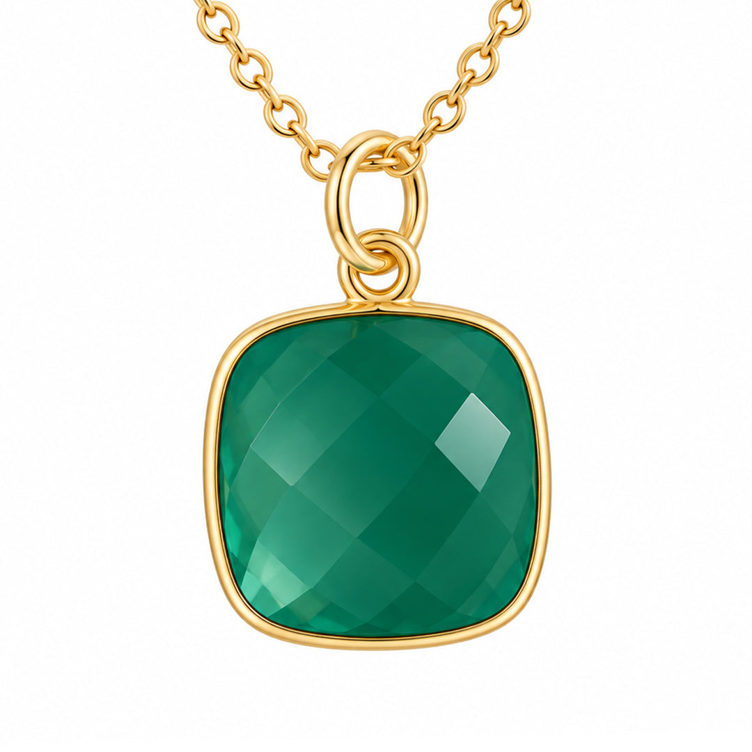 Moss Green Chalcedony Necklace