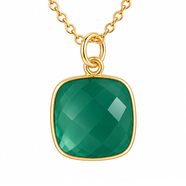Moss Green Chalcedony Necklace