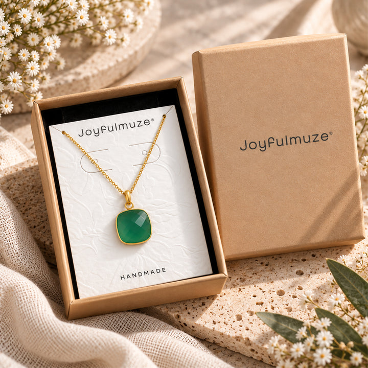 Moss Green Chalcedony Necklace
