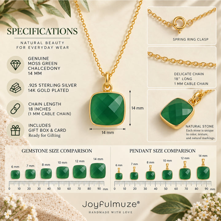 Moss Green Chalcedony Necklace