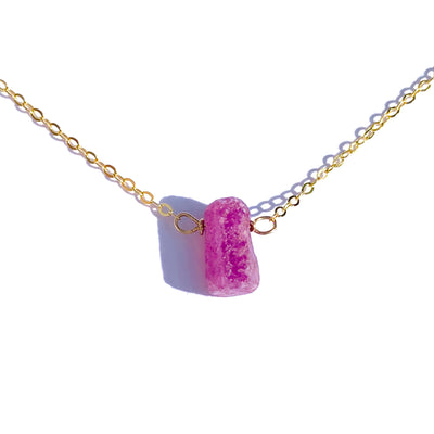 Raw Small Ruby Necklace