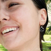 Joyfulmuze Genuine Black Tourmaline Crystal Earrings