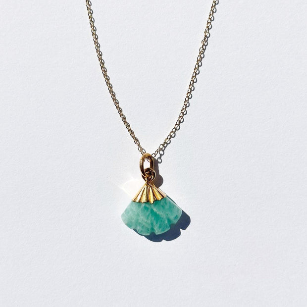 Joyfulmuze Blue Amazonite Necklaces for Women, Teardrop Amazonite Necklace Pendant, Genuine Gemstone Jewelry, 925 Sterling Silver 18 Inch Chain (BLUE AMAZONITE)