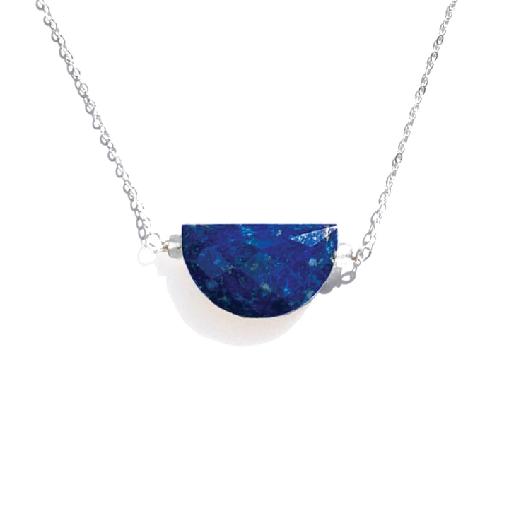 Nativa, Half Moon Lapis Lazuli Necklace