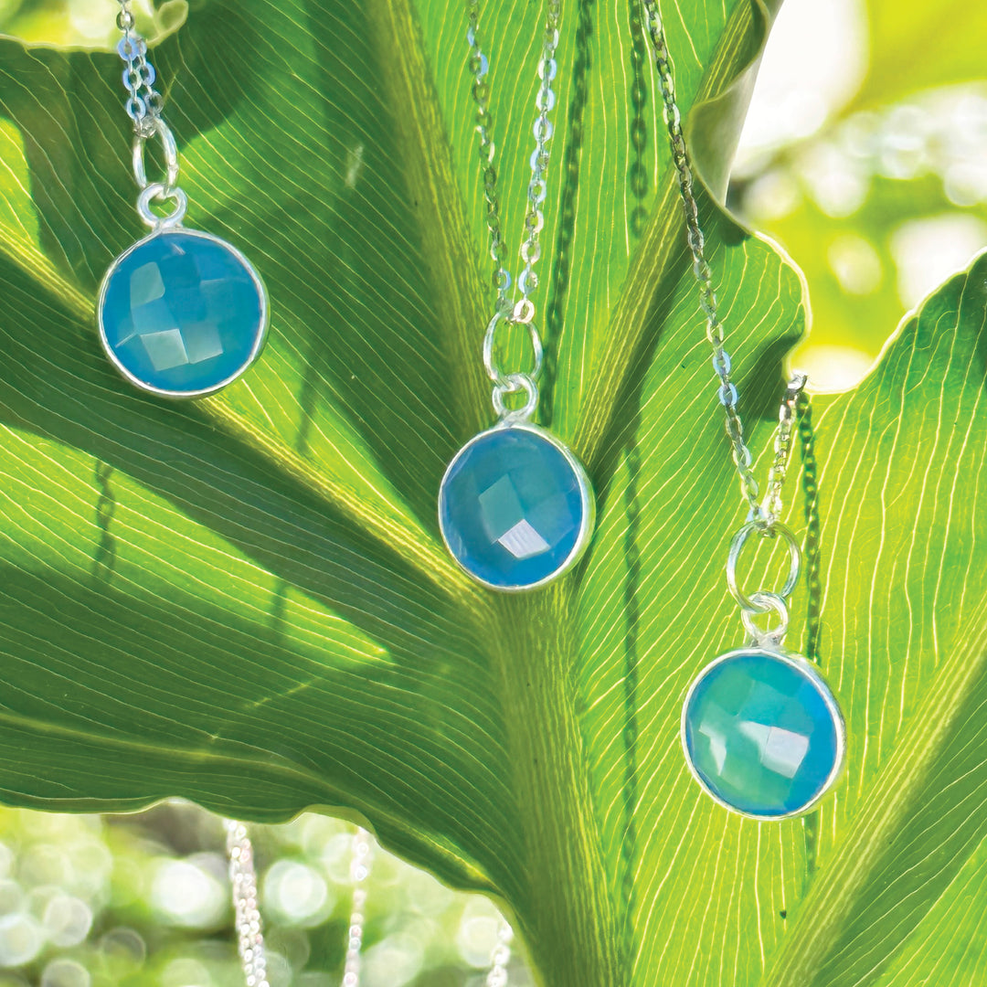 Sky Blue Chalcedony Necklace
