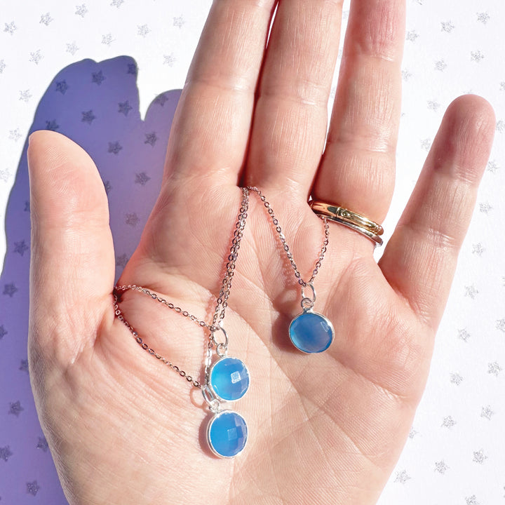 Sky Blue Chalcedony Necklace