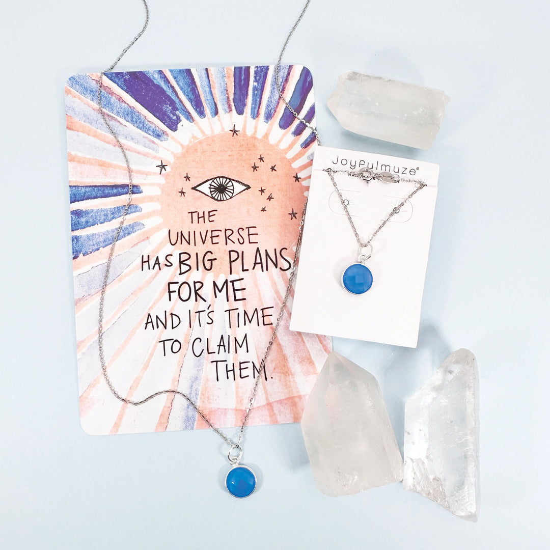 Sky Blue Chalcedony Necklace