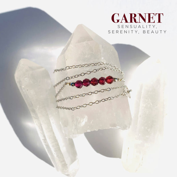 Garnet Dainty Necklace