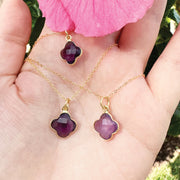 Amethyst Lucky Clover Necklace