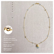 Blue Aquamarine Gemstone Necklace