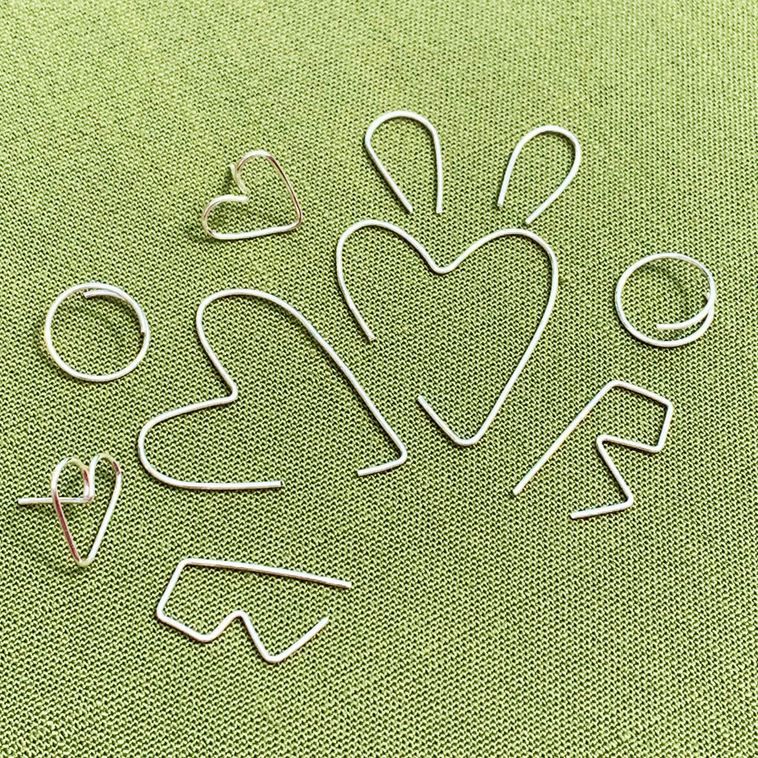 Silver Hoop Heart Earrings