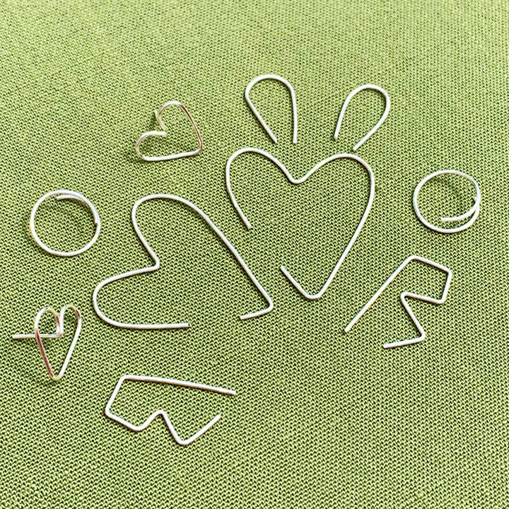 Silver Hoop Heart Earrings