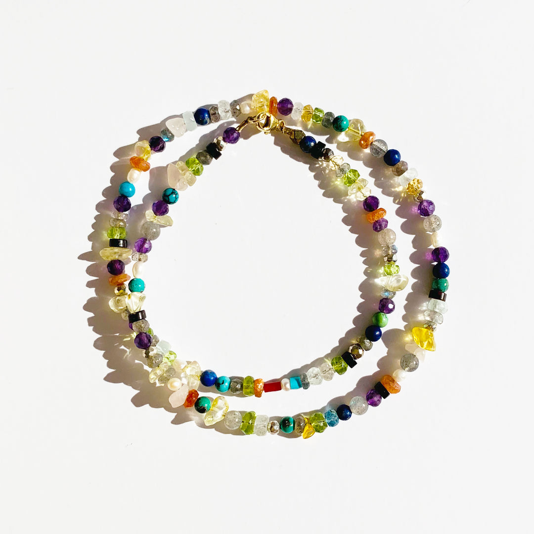 multi gemstone necklace