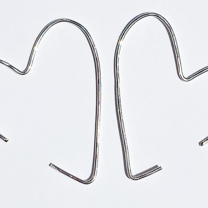 Silver Hoop Heart Earrings