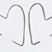Silver Hoop Heart Earrings