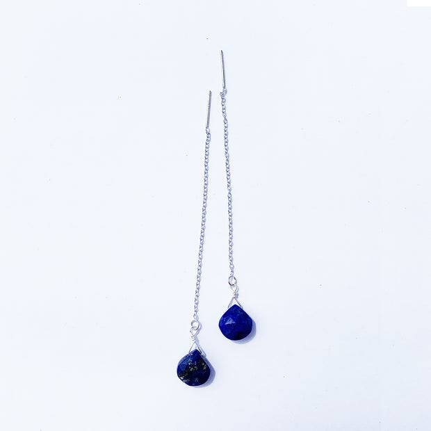 Lapis Lazuli Drops Long Earrings