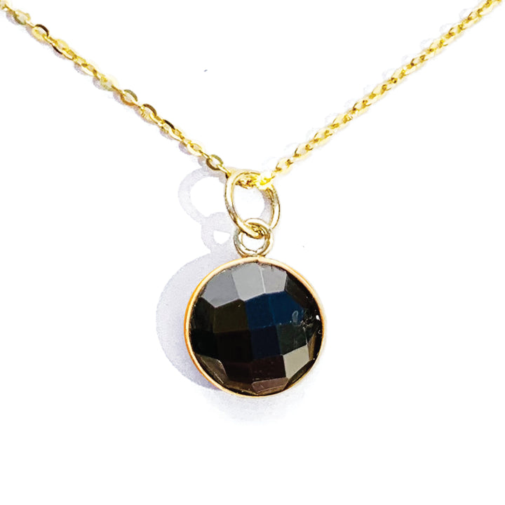 Black Tourmaline in Gold