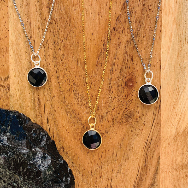 Black Tourmaline in Gold