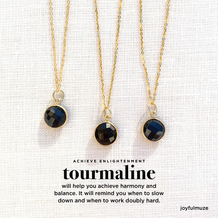 Black Tourmaline in Gold