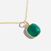 Moss Green Chalcedony Necklace