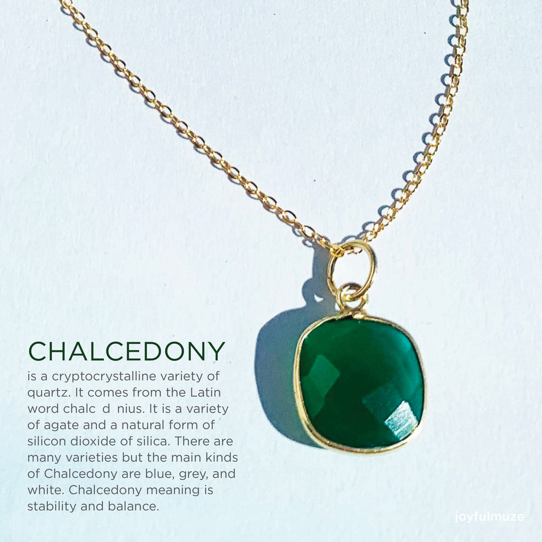 Moss Green Chalcedony Necklace