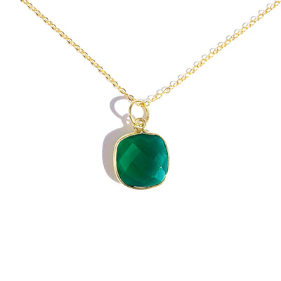Moss Green Chalcedony Necklace