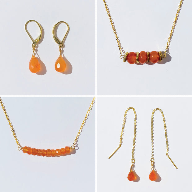 Small Carnelian Gemstones Necklace