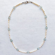 Green Amethyst and Pearls Necklace