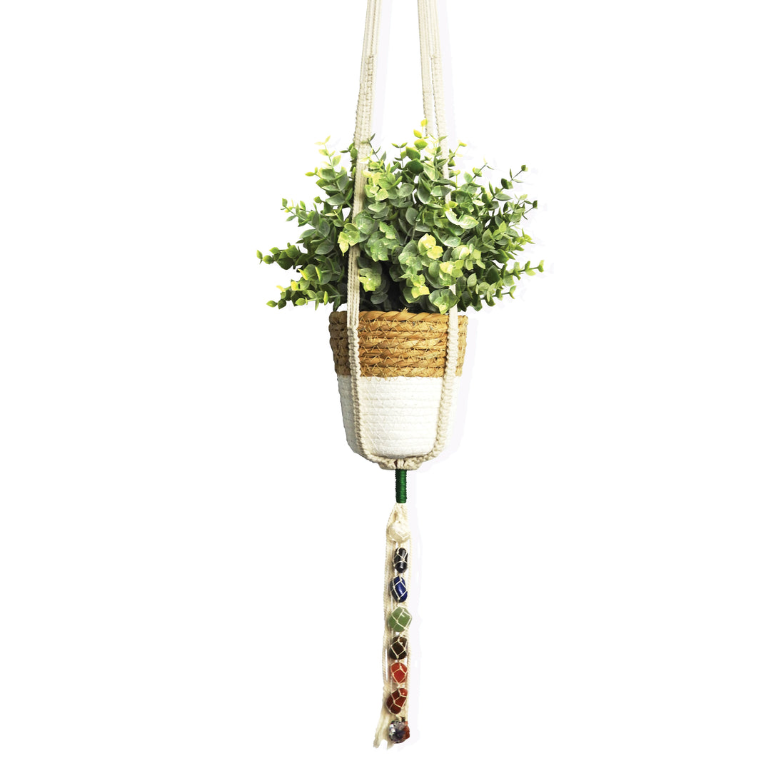 Joyfulmuze Chakramé Plant Hanger Healing Chakra Stones