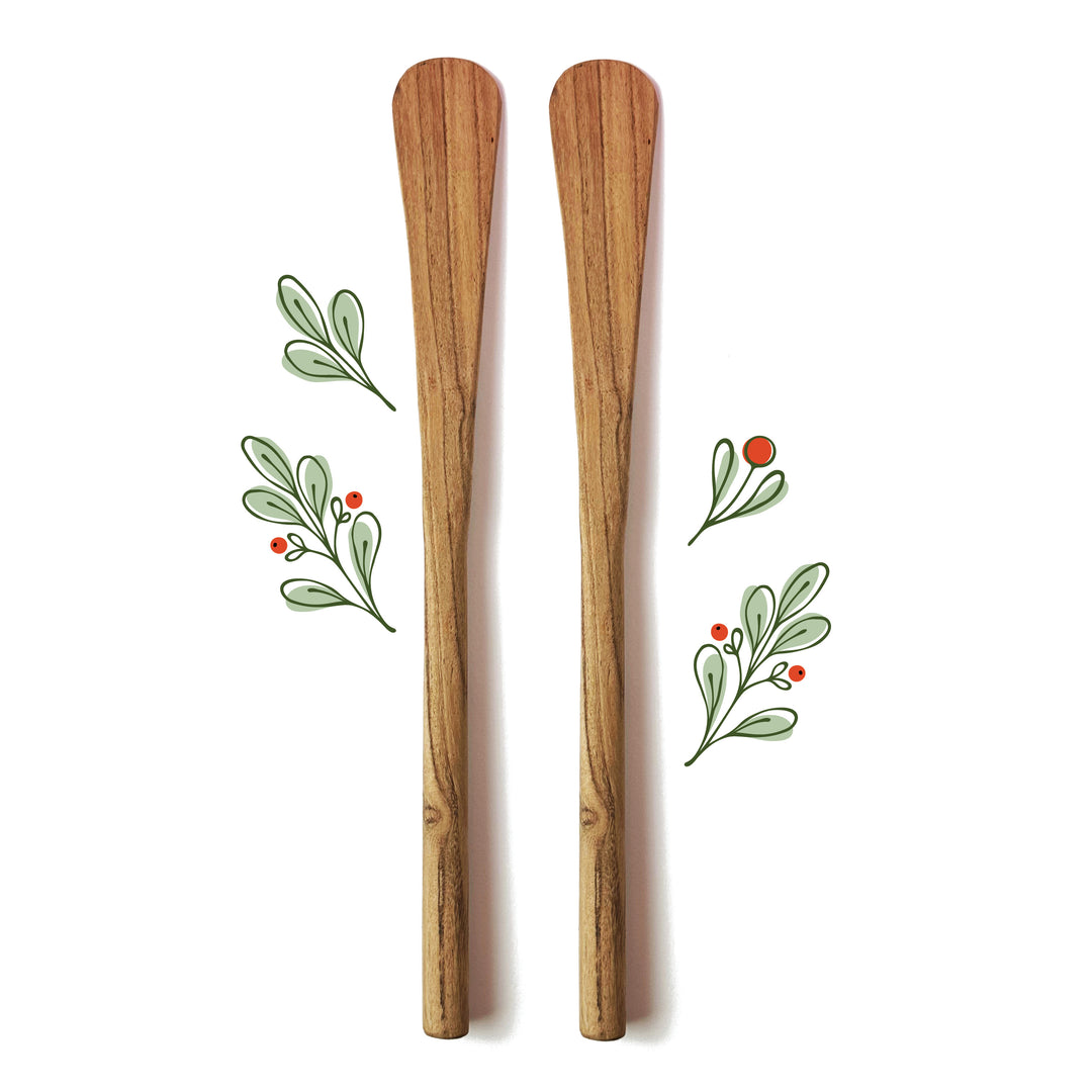 Acacia Cooking Spoons Spatula Cute Kitchen Gadget 