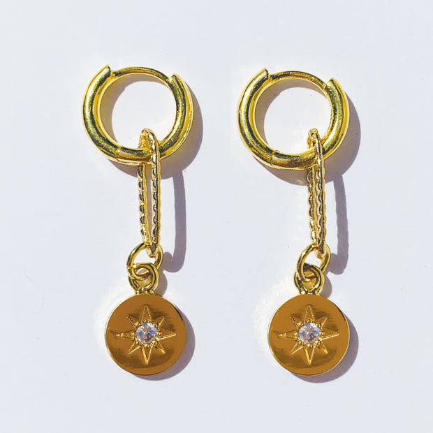 Star Small Gold Hoops