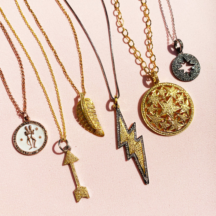 Feather Diamond Necklace