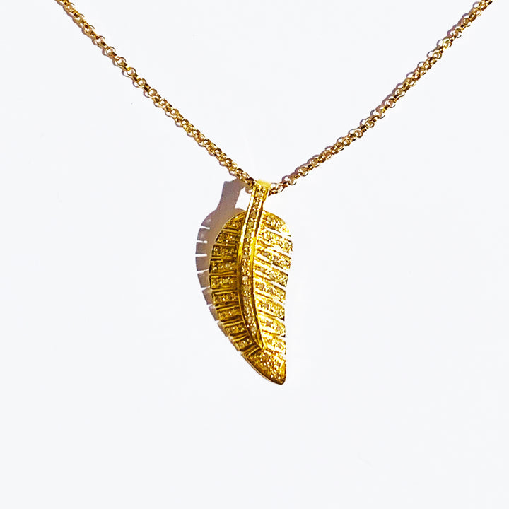Feather Diamond Necklace